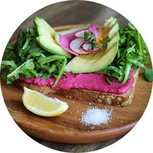 healthy toast with avocado